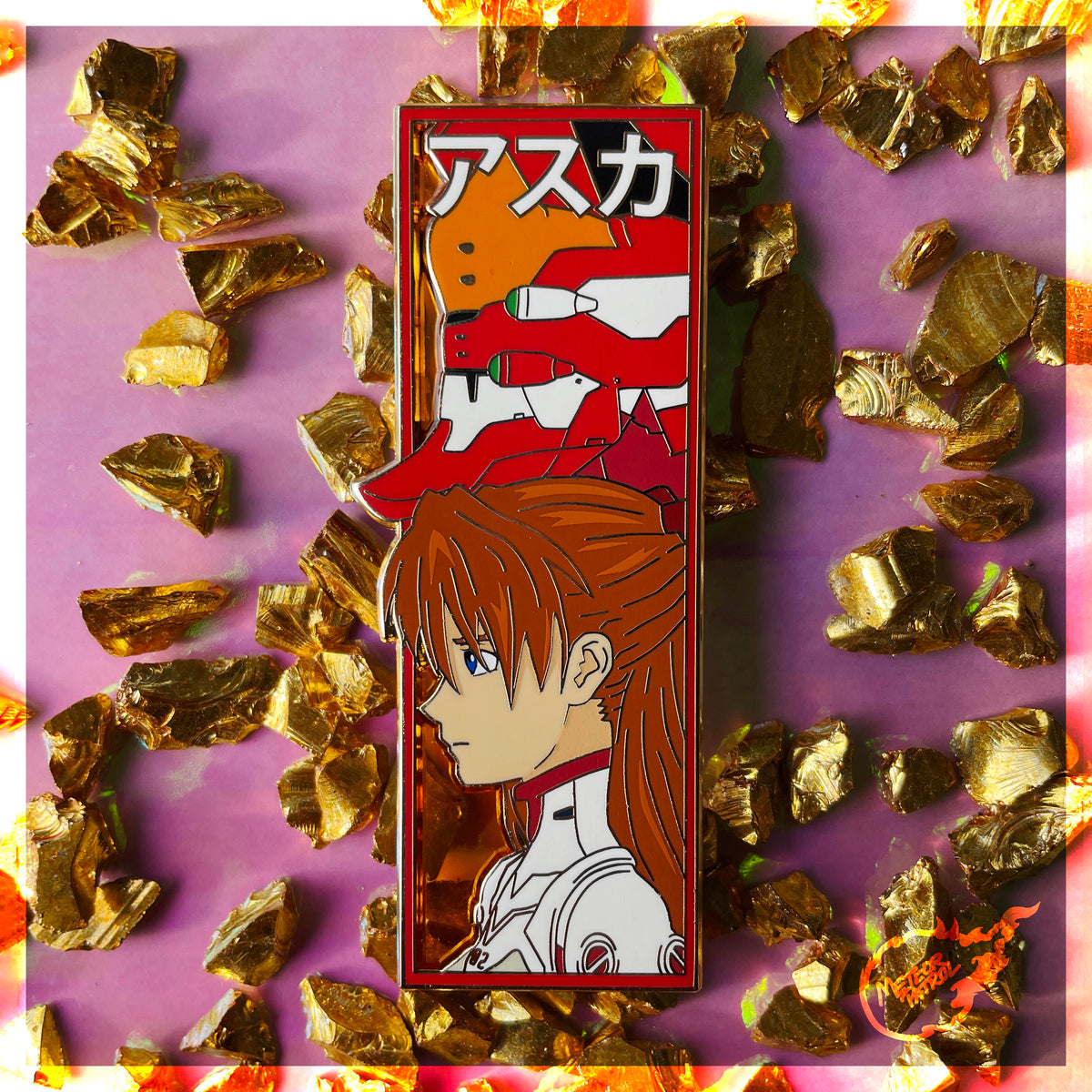 Evangelion Asuka Langley Enamel Pin! – Meteor Patrol