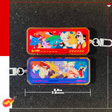 Pokemon Red and Blue Team (Ash and Gary) Reversible Acrylic Keychain