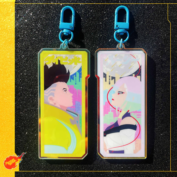 Edgerunners Lucy/David Acrylic Keychain! (Reversible) [Sold out!]