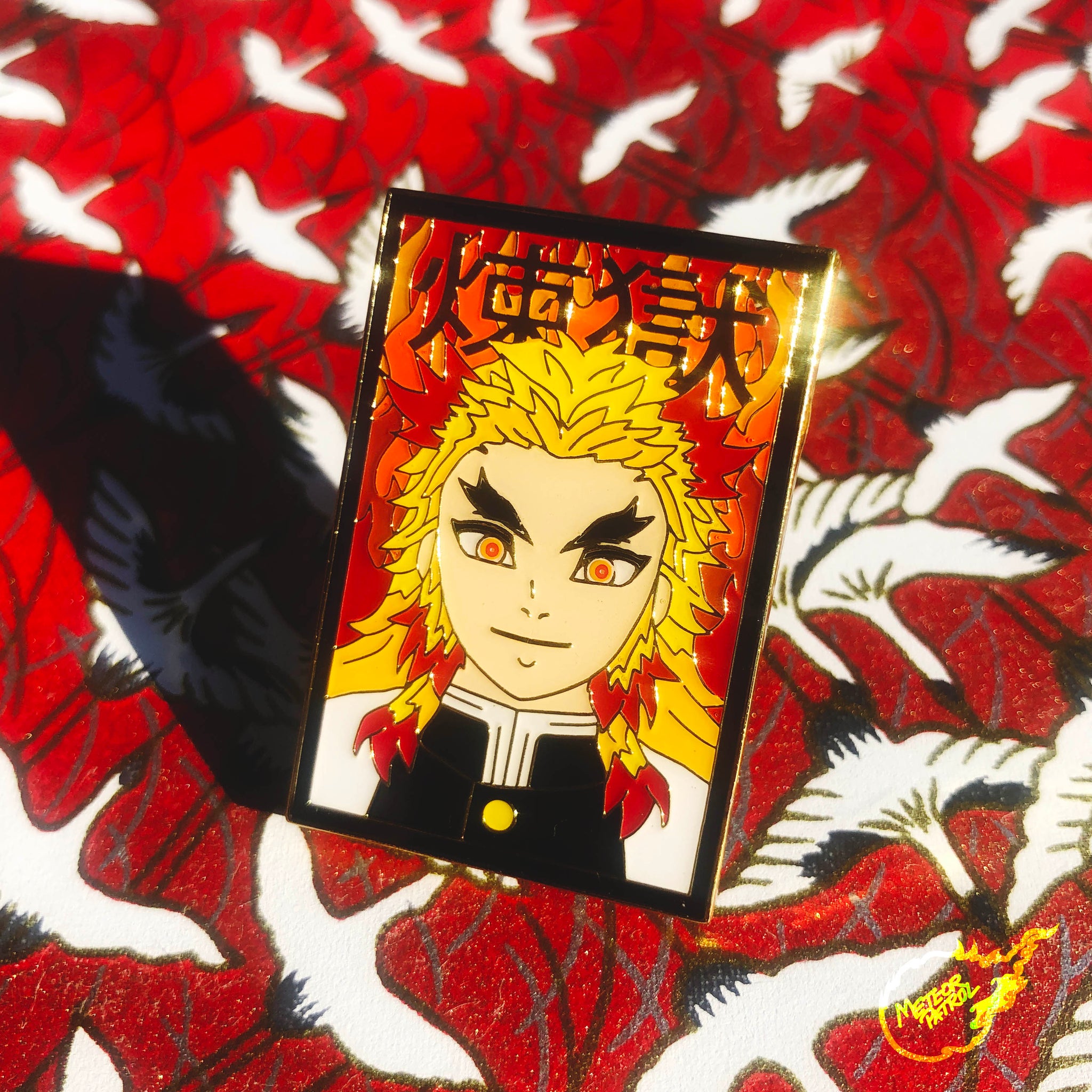 TFYU Demon Slayer Set Orecchini E Collana – 7 Paia Di Orecchini A Perno, 1 Collana E 25 Adesivi Anime, Kimetsu No Yaiba Rengoku E Mitsuri, Regalo Per Fan - 3