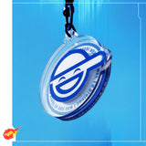 Ghost in the Shell Rotating Laughing Man Acrylic Keychain!